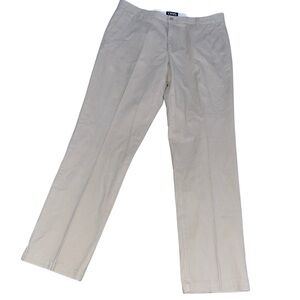 Men's Chaps 36x30 Classic Flat Front Tan  Chino preppy neutral golf formal pants